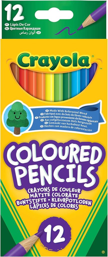 CRAYOLA Colouring Pencils - Assorted Colours (Pack of 12) | A Must-Have for All Kids Arts  Crafts Sets | Ideal for Kids Aged 3+